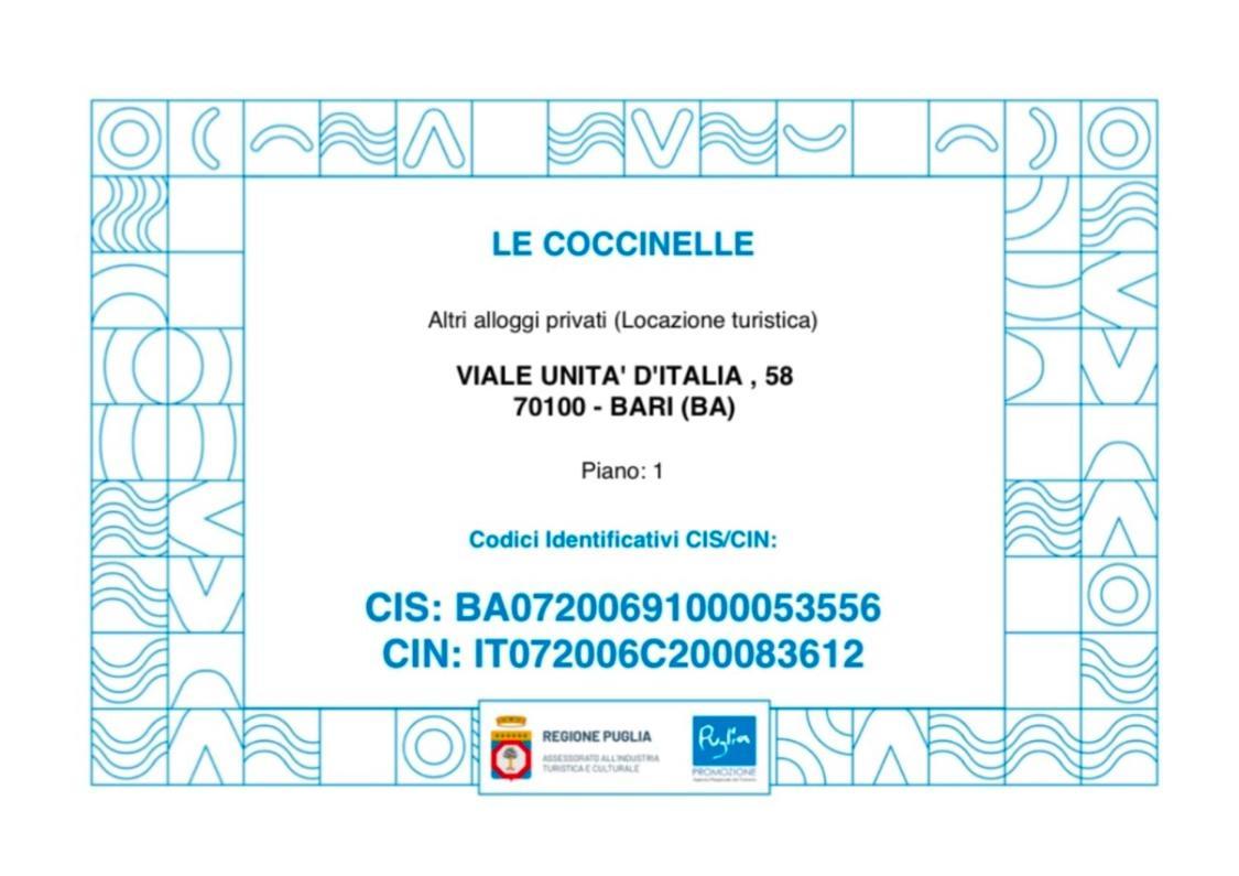 B&B Le Coccinelle Бари Экстерьер фото